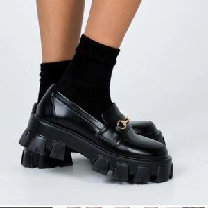 Princess Polly recycled PU penny lane loafer